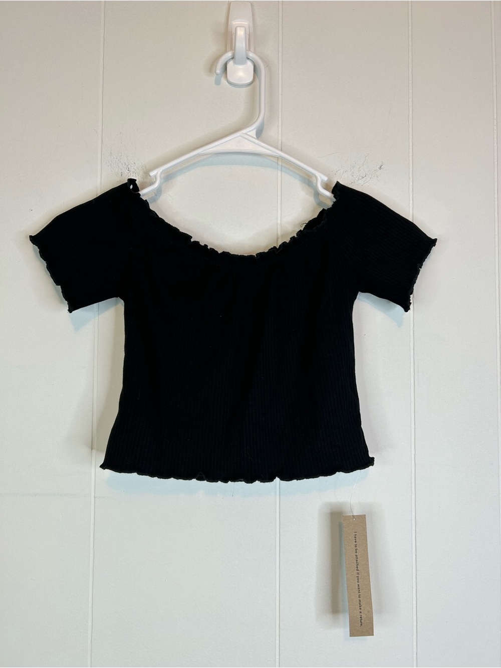 Reformation Women’s Size XS Willet Ribed Crop Top Black New 331